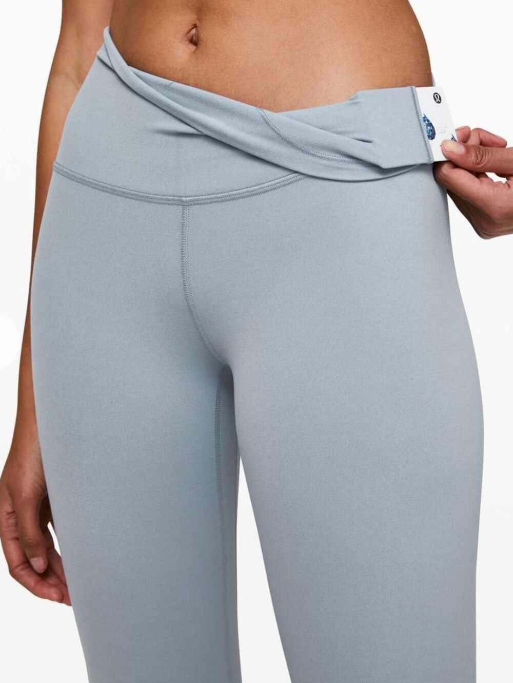 Lululemon Align Crop 21" leggingHigh-Waist Cropped Leggings in  Gra Blue.Size 6 - Picture 2 of 7